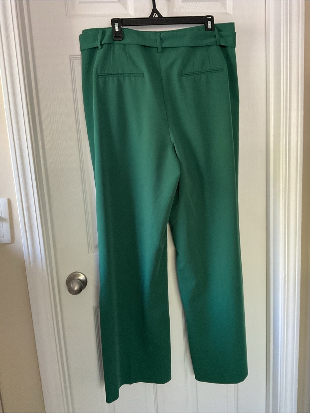 Ann Taylor Women’s Size 14 Green Wide Leg Belted Dress Pants - Picture 4 of 13